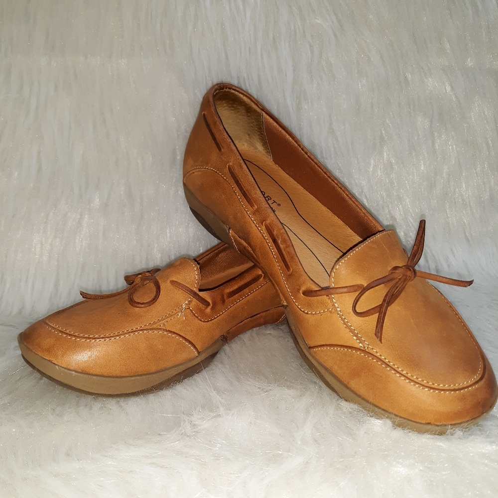 Rockport Honey Brown Dynamic Suspension Leather Shoes SZ 5M